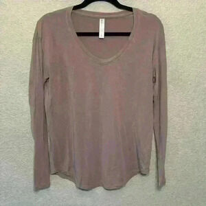 Athleta pink top sz XS athleisure lounge wear basic fall winter layering comfy